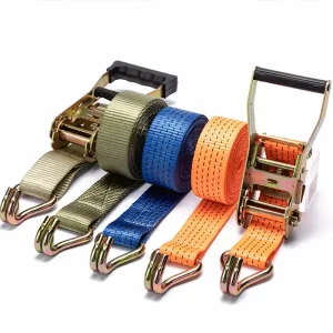 定制棘轮式拉紧带 | 多色可选 多尺寸定制 | 1.5″（38mm）/ 2″（50mm）/ 3″（75mm）高强度聚酯货物固定带 | OEM工厂直销 批发供应