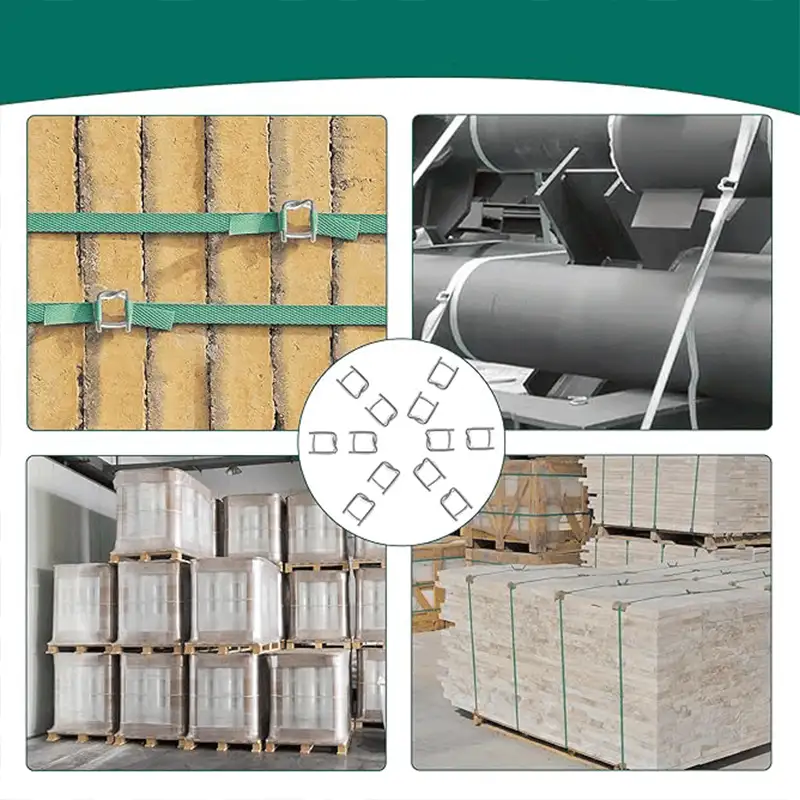 亮面镀锌打包扣 | 高承载纤维复合打包带专用钢扣 | 工厂直销 - 图片 5