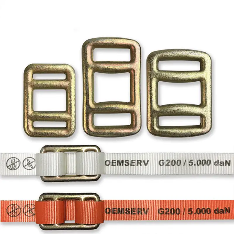 锻造目字打包扣 | 高强度镀锌钢制防滑扣 | 35/40/50mm 重型捆绑扣件 - 图片 3