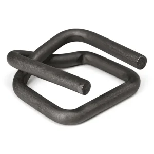 黑色磷化钢丝打包扣 | 涤纶编织带用防滑扣 | 13–32mm