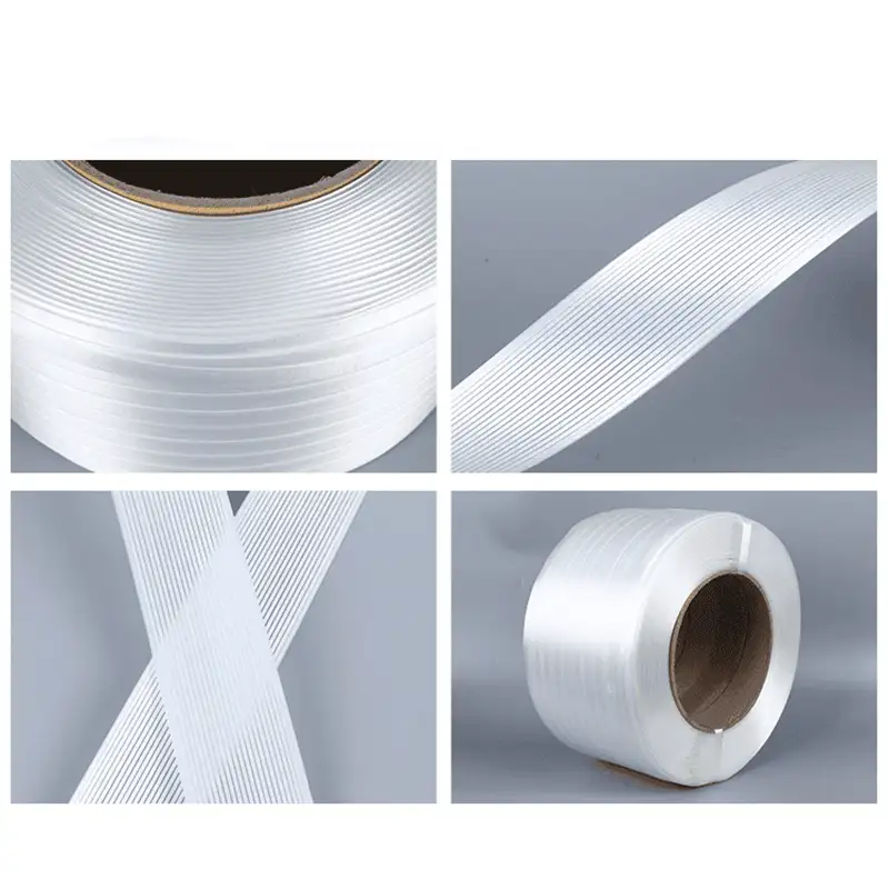 白色聚酯复合绳带(16mm-32mm)— 高拉力高强度重型捆绑带厂家直供 - 图片 5