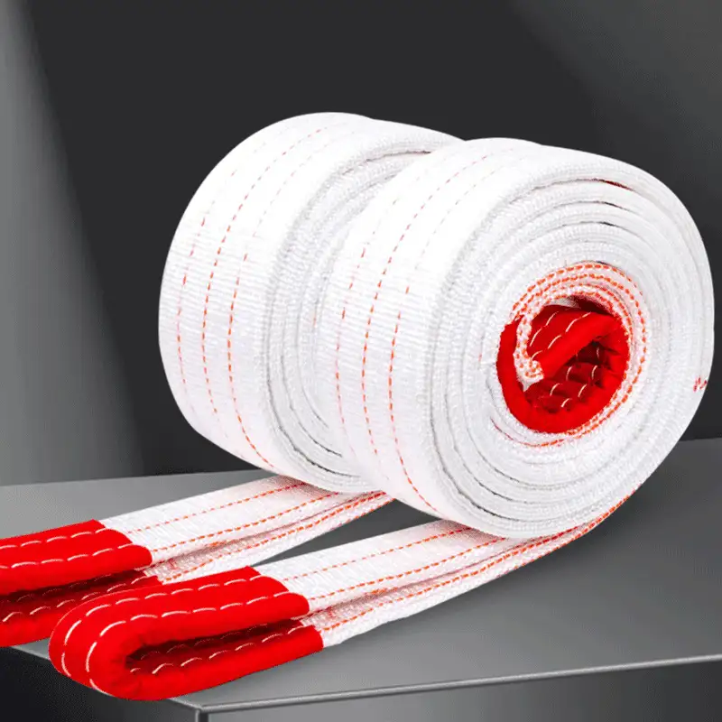 可定制 1–12 吨白色聚酯吊装带 | 扁平/两端眼型 | 工业与建筑起重 | 工厂直供 支持OEM/ODM - 图片 3