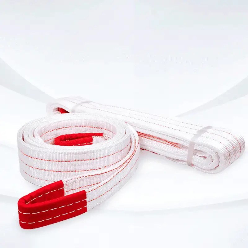 可定制 1–12 吨白色聚酯吊装带 | 扁平/两端眼型 | 工业与建筑起重 | 工厂直供 支持OEM/ODM - 图片 4